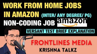 Amazon Non Coding Jobs  Versant Test Brief Explanation  Krishna Talkz [upl. by Enomal]