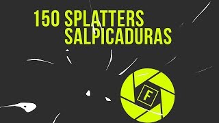 GRATIS 150 Splash Salpicaduras para Premiere y After Effects [upl. by Edyaw]