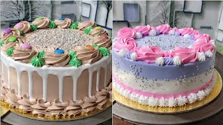 most satisfying cake compilation  2 amazing cake decoration ideas for beginners [upl. by Zrike]