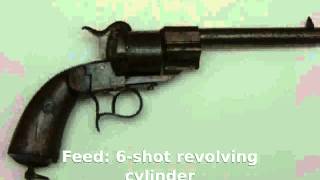 Lefaucheux Model 1854 Pinfire Revolver 1854 Specification Info [upl. by Vergil]