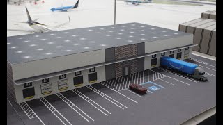 How to build a 1400 scale Model Airport Terminal Cargo Complex 3 [upl. by Ulrikaumeko]