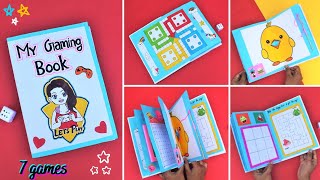 7 Paper Games in a BookHow to make Cute Gaming BookDIY Easy amp Funny Paper GamesPaper Game book [upl. by Haret]