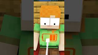 Alexs battery is dead  minecraft animation shorts [upl. by Eneleahcim788]