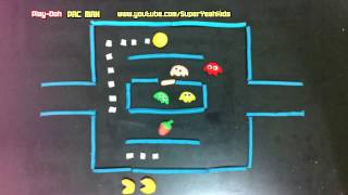 Simple PacMan Pac Man Movie Stop Go Animation Using Playdoh Must watch The ghostly adventures [upl. by Syramad148]