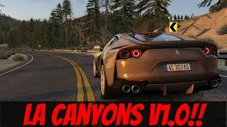 LA Canyons v10 Sunset Cruise in Sim Racings Best Free Roam Track Mod [upl. by Kcir]