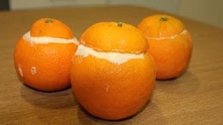 Cómo hacer naranjas heladas o helado de naranja en cascara [upl. by Niletak]