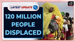 120 Million People Displaced  UNHCR Report 2024  Latest Update  Drishti IAS English [upl. by Elyl]