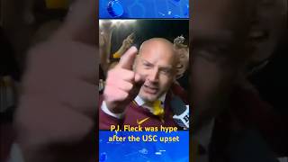 PJ Fleck was pumped after the Gophers upset USC [upl. by Ardrey668]