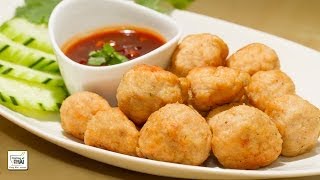 Receta fácil de Albóndigas de cerdo fritas con salsa de tamarindo [upl. by Itsrik]