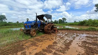 Herpal rotavator performance with eicher 380 in puddling [upl. by Rozelle]