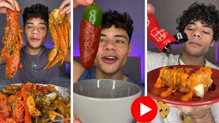 Ramizeinns Most Extreme SPICY Foods Shorts Compilation 2 HOURS Ramizeinn [upl. by Rehc]