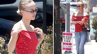 quotLilyRose Depp Stuns in Red with 070 Shakequot [upl. by Adnawal27]