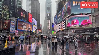 🔴 Nova York ao vivo Caminhada na chuva em Nova York [upl. by Adley721]