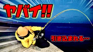 【堤防釣りの限界】絶望的な巨大魚の引きに耐えられるか⁉️ [upl. by Biagio509]