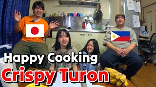 Crispy Turon Cooking in Japan  Google Translate  Filipino Single Father in Japan [upl. by Ayerim337]