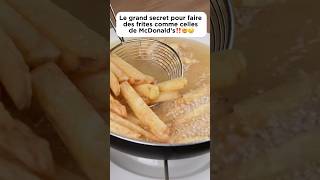 Le secret pour faire des frites comme celles de McDonald’s‼️🤯🤤 cooking recette frites pourtoi [upl. by Allerbag]