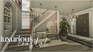 Bloxburg  TwoStory Luxurious Coastal Farmhouse  Roblox  House Build [upl. by Hanae]