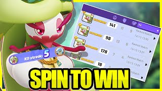 Spinning Tsareena is the KEY to win ALL RANKED GAMES in Solo Que  Pokemon Unite [upl. by Rutherfurd]