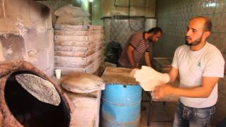 Amman Street Food  Taboon Bread from Four Great Guys [upl. by Pavla]