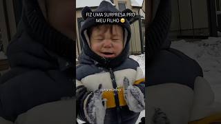 Meu filho estava com medo da neve então eu resolvi fazer uma surpresa pra ele [upl. by Cicely]