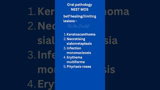 NEET MDS 2025 preparation  Oral Pathology revision table [upl. by Fihsak]