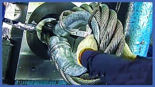 Amazing Manufacturing Process Of Industrial Wire Rope  Incredible Fast Wire Rope Splice Methods [upl. by Alliw489]