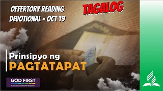 TAGALOG OFFERTORY READING  OCT 19 PRINSIPYO NG PAGTATAPAT [upl. by Mundy]