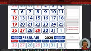 Template Kalender 2025 Hijriah amp Jawa Resmi SKB Menteri CDR AI PDF JPG [upl. by Mccomb]