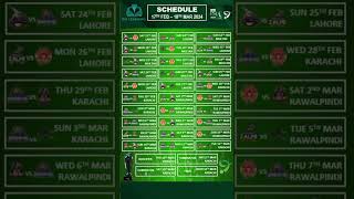 HBL PSL 2024 All Teams Matches Schedule hblpsl2024 hblpsl9 psl pslschedule shortsfeed [upl. by Analahs]