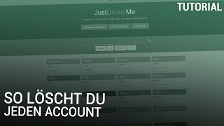 So löscht du jeden Account [upl. by Aisiat]