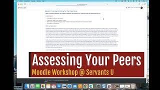 Workshop StudentHowto Pt 2  Assessing Your Peers [upl. by Kyla]