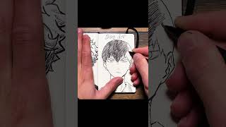 ASMR Drawing TOBIO KAGEYAMA 🏐🥵  Haikyuu satisfying asmr shorts [upl. by Drarehs442]