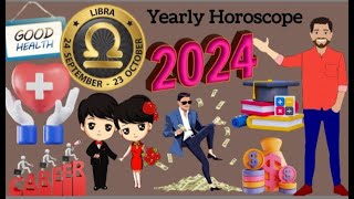 Libra Yearly horoscope 2024 libra yearly predictions 2024  Astrolife780 [upl. by Thorner]