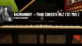 Rachmaninoff  Piano Concerto No2 I Moderato solo piano [upl. by Chae]