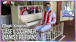 Casey’s Corner Pianist Returns To Play At Magic Kingdom [upl. by Kellyann]