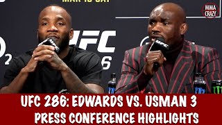 Leon Edwards vs Kamaru Usman Press Conference Highlights UFC 286 [upl. by Latouche]