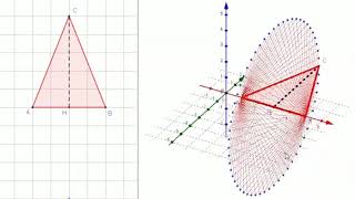 01Rotazione del triangolo isoscele attorno alla base [upl. by Schram]