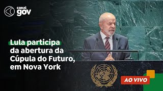 🔴 Lula participa da abertura da Cúpula do Futuro em Nova York [upl. by Ennovoj]