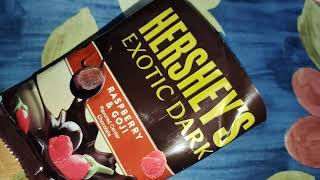 Hersheys Exotic Dark Raspberry Goji Chocolate REVIEW  Taste Price etc [upl. by Camp]