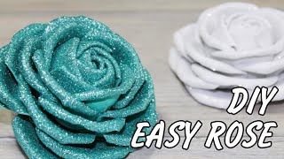 Glitter foam sheet craft ideas  Easy foam roses tutorial [upl. by Aba]