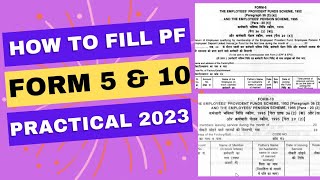 how to fill pf form 5 amp form 10 change pf date of joining amp exit 2023  fill pf form 5 amp 10 [upl. by Nicoline508]