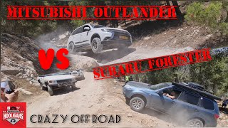 Mitsubishi Outlander VS SUBARU Forester amp Pajero BK amp TOYOTA LC150 Паркетники против джипов Off road [upl. by Crispin]