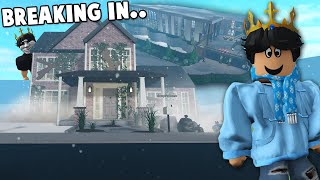 BREAKING INTO EXPENSIVE BLOXBURG STRANGERS HOUSES [upl. by Natsreik]