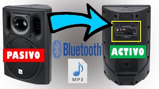 CONVERTIR ALTAVOZ PASIVO A ACTIVO MP3 BLUETOOTH [upl. by Danzig632]