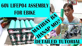 60V LIFEPO4 BATTERY FOR EBIKE ASSEMBLY  MATIBAY NA EBIKE BATTERY  LITHIUM BATTERY  PART 1 [upl. by Tisdale]