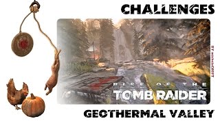 RISE OF THE TOMB RAIDER 100 Walkthrough  Geothermal Valley Challenges [upl. by Whiney597]