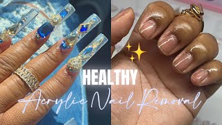 HOW TO PROPERLY REMOVE ACRYLIC NAILS ‼️  HEALTHY SOAK OFF ✨ STEP BY STEP [upl. by Eugor]