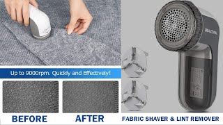 Fabric Shaver and Lint Remover  Sweater Defuzzer with 2Speeds [upl. by Qiratla]