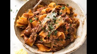 Slow Cooked Shredded Beef Ragu with Pappardelle [upl. by Nairbal113]