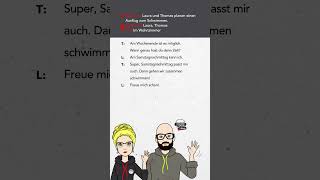 A1A2 DIALOGE zum Lesen amp Hören  Deutsch lernen durch Hören DldH dldh learninggerman [upl. by Onaivlis206]